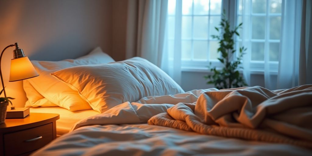 Cozy bedroom setup promoting better sleep for seniors.