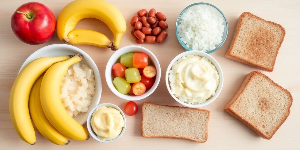 Easy to digest foods for upset stomach relief.