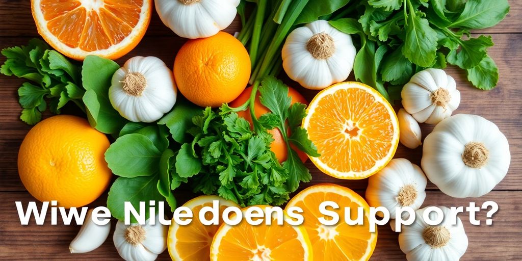 Fresh fruits and vegetables for boosting immunity and health.